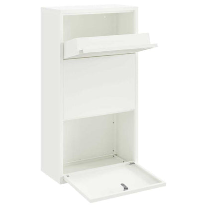 Boîte de dépôt de colis avec porte Blanc 44 x 22 x 82 cm Acier
