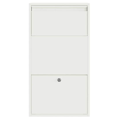 Boîte de dépôt de colis avec porte Blanc 44 x 22 x 82 cm Acier