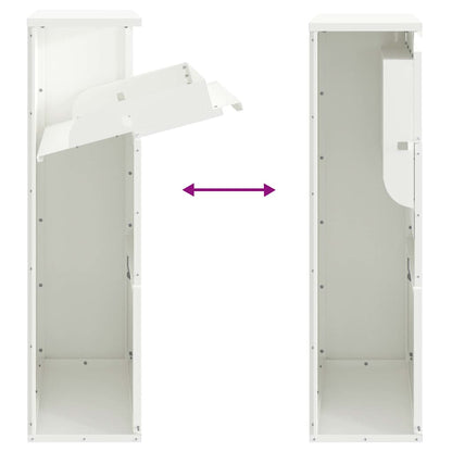 Boîte de dépôt de colis avec porte Blanc 44 x 22 x 82 cm Acier