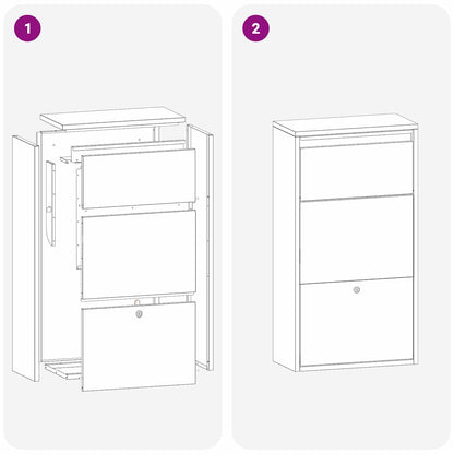 Boîte de dépôt de colis Anthracite 44 x 22 x 82 cm Acier