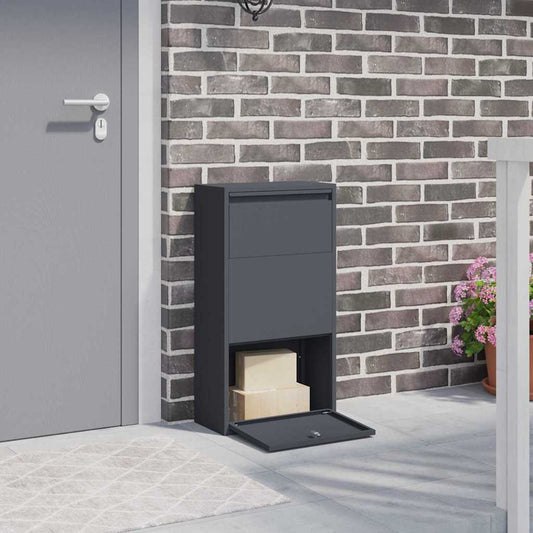 Boîte de dépôt de colis Anthracite 44 x 22 x 82 cm Acier