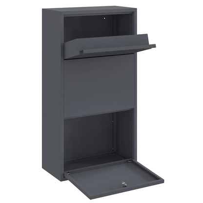 Boîte de dépôt de colis Anthracite 44 x 22 x 82 cm Acier
