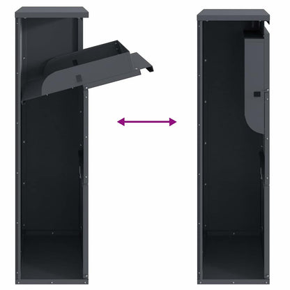 Boîte de dépôt de colis Anthracite 44 x 22 x 82 cm Acier