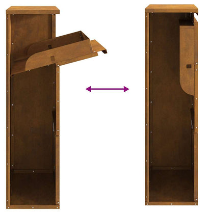 Boîte de dépôt de colis avec porte Marron 44 x 22 x 82 cm Acier
