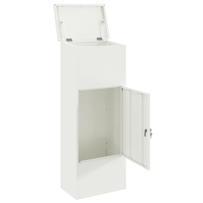Boîte de dépôt de colis Blanc 44.5 x 29 x 110.5 cm Acier