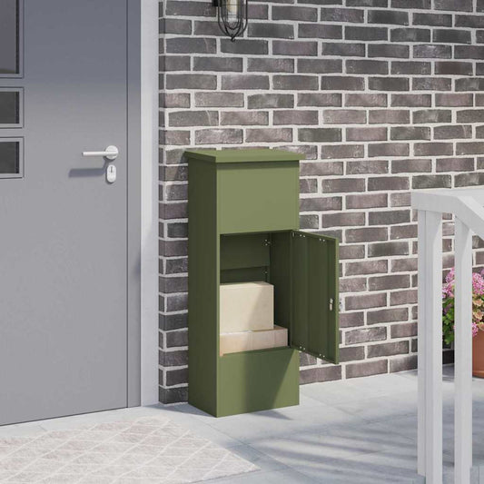 Boîte de dépôt de colis Vert olive 44.5 x 29 x 110.5 cm Acier