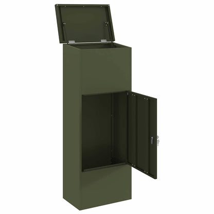 Boîte de dépôt de colis Vert olive 44.5 x 29 x 110.5 cm Acier