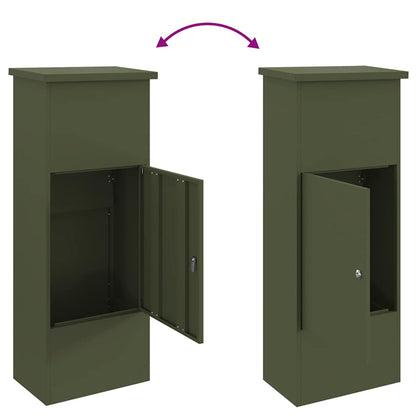 Boîte de dépôt de colis Vert olive 44.5 x 29 x 110.5 cm Acier