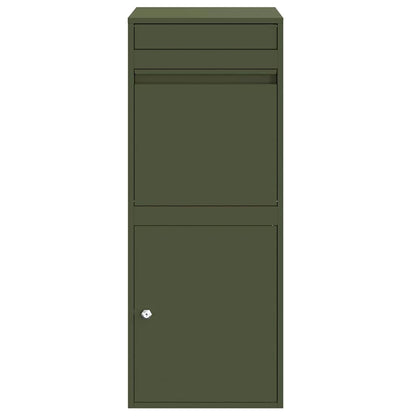 Boîte de dépôt de colis Vert olive 41 x 38 x 103 cm Acier