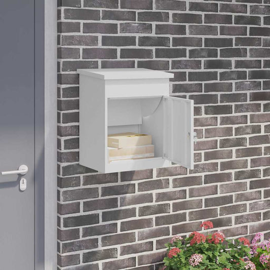 Boîte de dépôt de colis Blanc 44 x 35 x 59 cm Acier