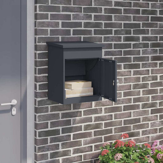Boîte de dépôt de colis Anthracite 44 x 35 x 59 cm Acier