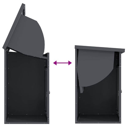 Boîte de dépôt de colis Anthracite 44 x 35 x 59 cm Acier