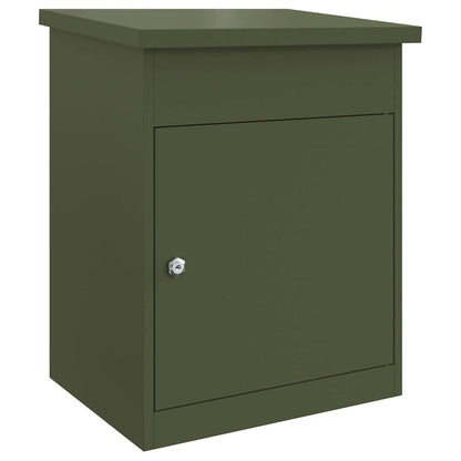 Boîte de dépôt de colis Vert olive 44 x 35 x 59 cm Acier