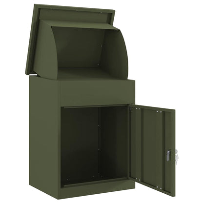Boîte de dépôt de colis Vert olive 44 x 35 x 59 cm Acier