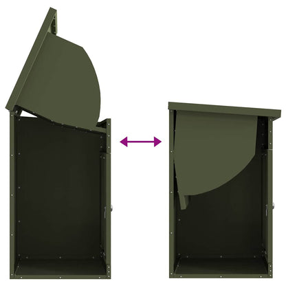 Boîte de dépôt de colis Vert olive 44 x 35 x 59 cm Acier