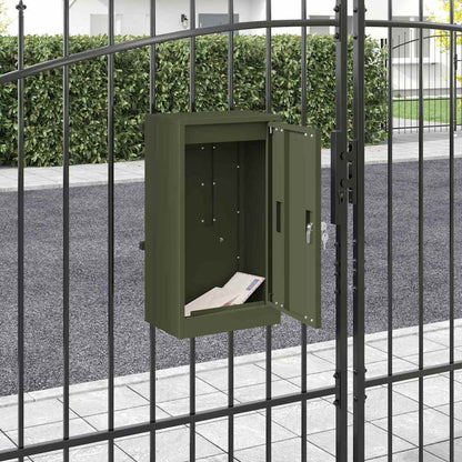 boîte aux lettres Vert olive 30 x 23 x 55 cm Acier