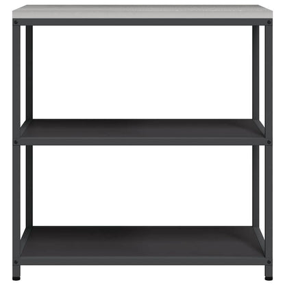 Étagère de rangement de cuisine avec étagère Noir Acier