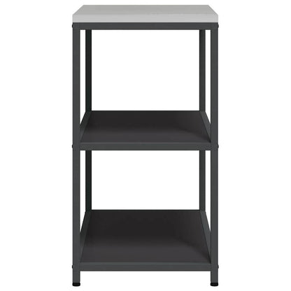 Étagère de rangement de cuisine avec étagère Noir Acier