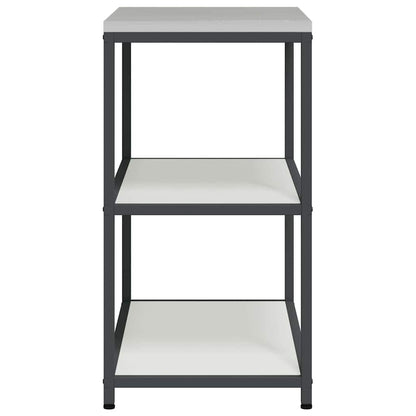 Étagère de rangement de cuisine avec étagère Blanc Acier