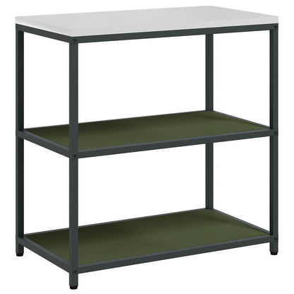 Étagère de rangement de cuisine avec étagère Vert olive Acier