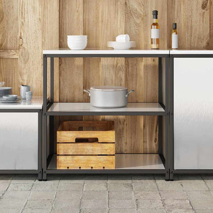 Étagère de rangement de cuisine Argenté Acier inoxydable