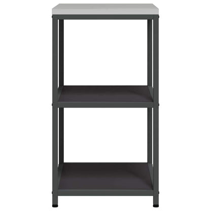 Étagère de rangement de cuisine avec étagère Noir Acier