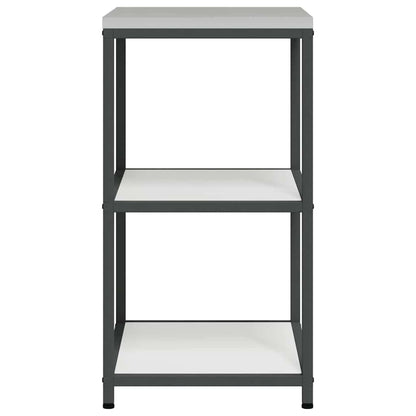 Étagère de rangement de cuisine avec étagère Blanc Acier