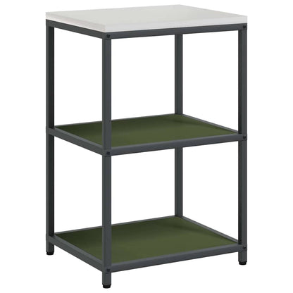 Étagère de rangement de cuisine avec étagère Vert olive Acier