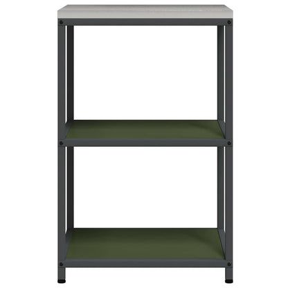 Étagère de rangement de cuisine avec étagère Vert olive Acier