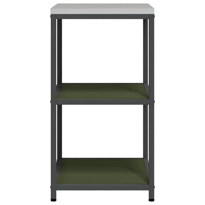 Étagère de rangement de cuisine avec étagère Vert olive Acier