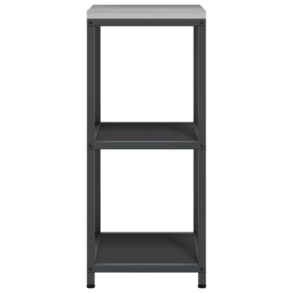 Étagère de rangement de cuisine avec étagère Noir Acier