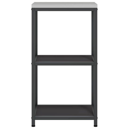 Étagère de rangement de cuisine avec étagère Noir Acier
