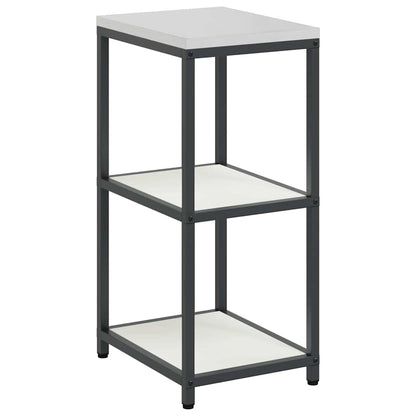 Étagère de rangement de cuisine avec étagère Blanc Acier