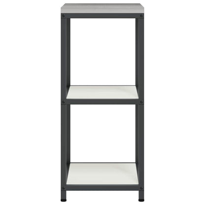 Étagère de rangement de cuisine avec étagère Blanc Acier