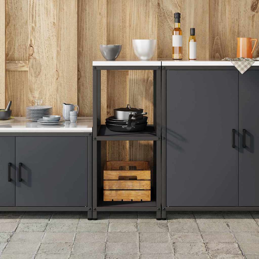 Étagère de rangement de cuisine avec étagère Anthracite Acier
