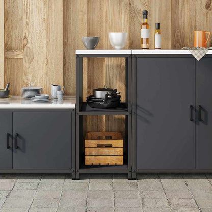 Étagère de rangement de cuisine avec étagère Anthracite Acier