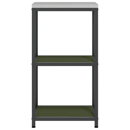 Étagère de rangement de cuisine avec étagère Vert olive Acier