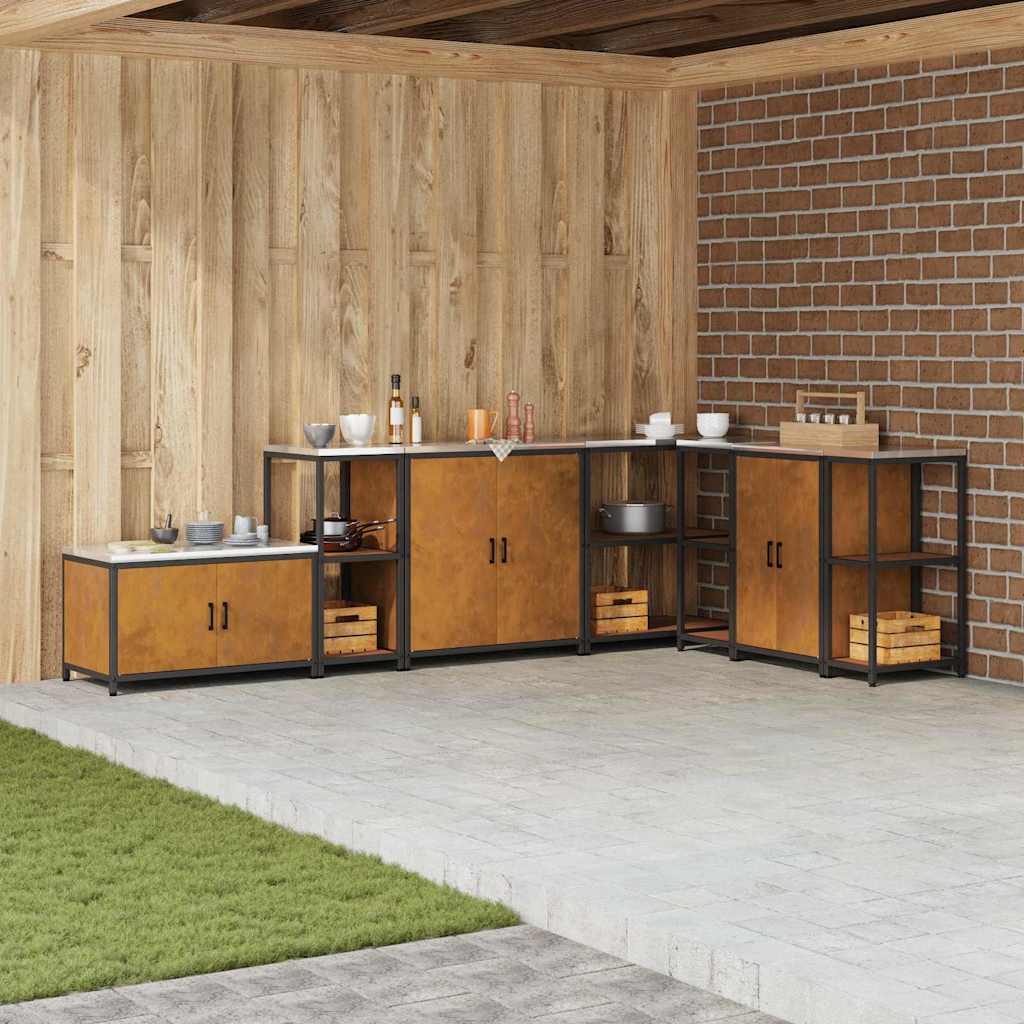 Étagère de rangement de cuisine avec étagère Rouillé