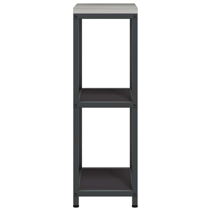 Étagère de rangement de cuisine avec étagère Noir Acier