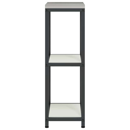 Étagère de rangement de cuisine avec étagère Blanc Acier