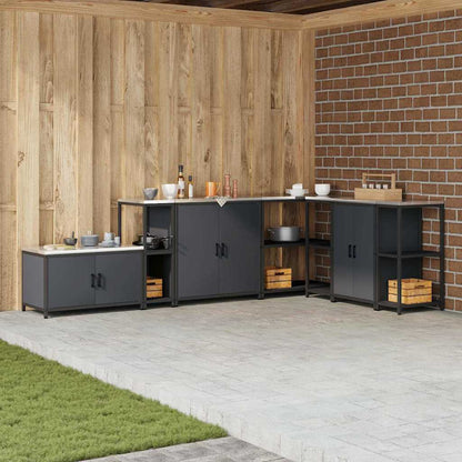 Étagère de rangement de cuisine avec étagère Anthracite Acier