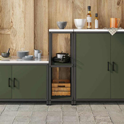Étagère de rangement de cuisine avec étagère Vert olive Acier