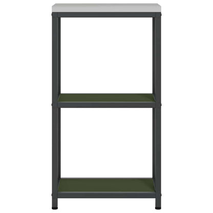 Étagère de rangement de cuisine avec étagère Vert olive Acier