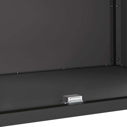 Meuble de rangement de cuisine avec étagère Noir Acier