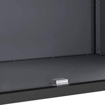 Meuble de rangement de cuisine avec étagère Anthracite Acier