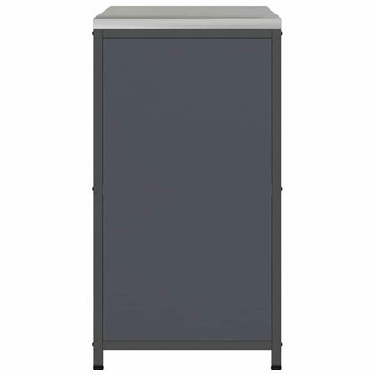Meuble de rangement de cuisine avec étagère Anthracite Acier