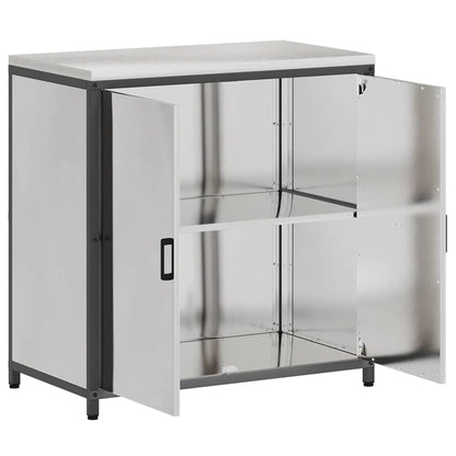 Meuble de rangement de cuisine Argenté Acier inoxydable