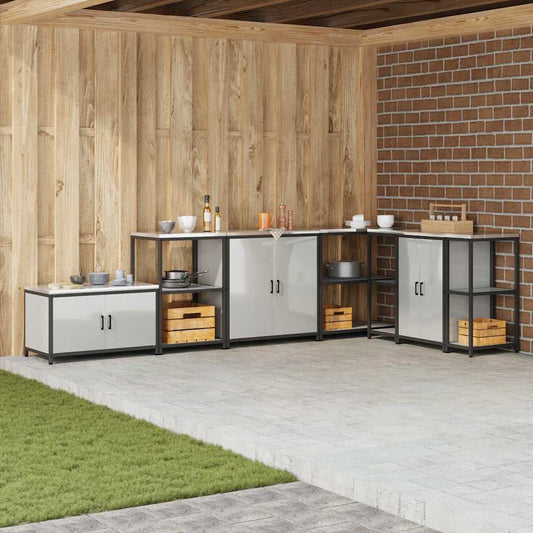 Meuble de rangement de cuisine Argenté Acier galvanisé
