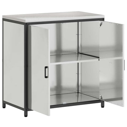Meuble de rangement de cuisine Argenté Acier galvanisé