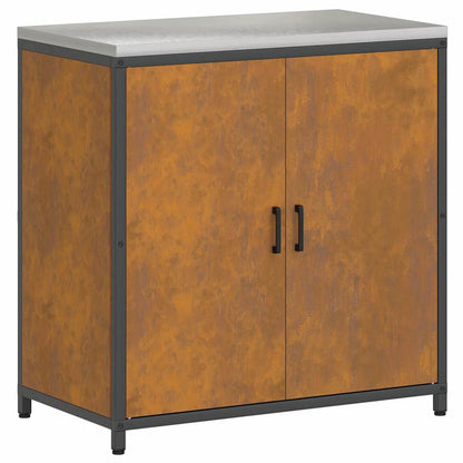 Meuble de rangement de cuisine avec étagère avec porte Rouillé